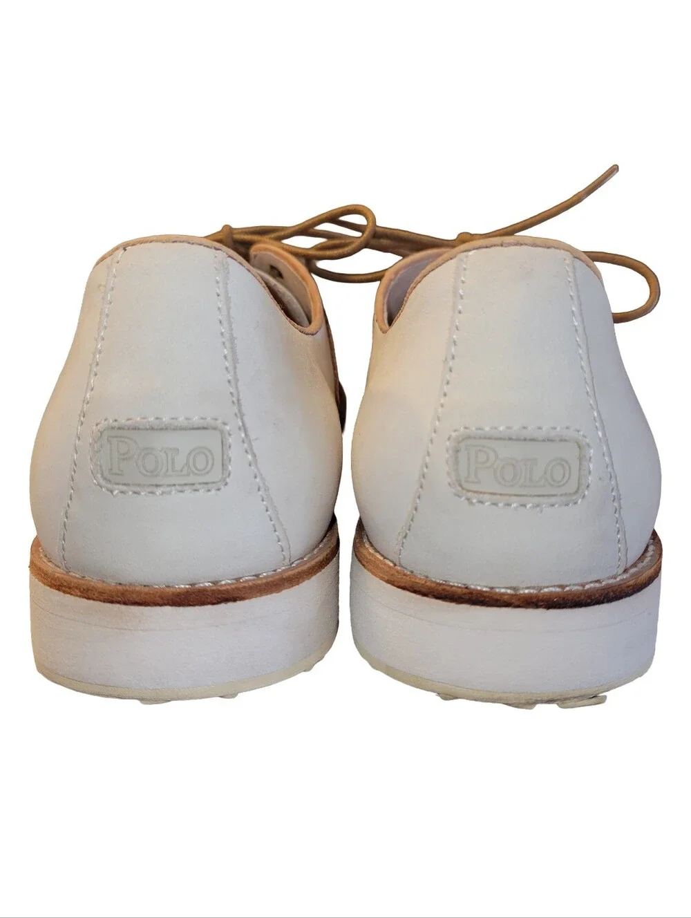 Polo Ralph Lauren Two-Tone Leather Saddle Shoes Men's Size 10.5 Classic Oxford